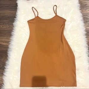 Shein dress light brown {size small}